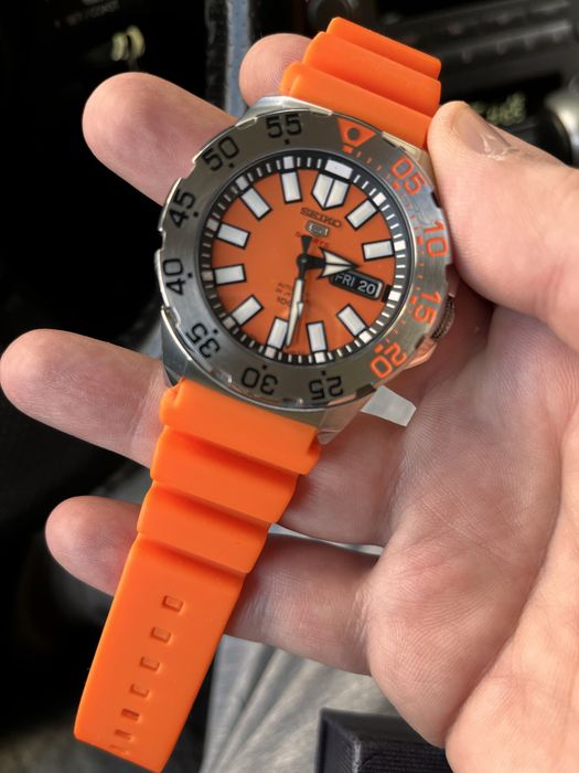 Seiko 5 Orange Baby Monster