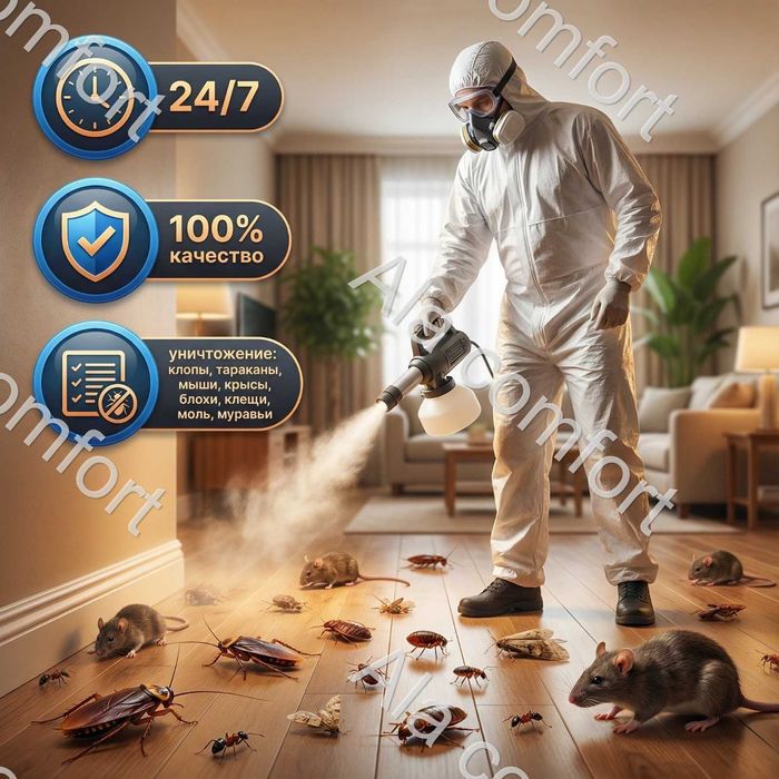 Дезинфекция! СЭС, Избавим: клопы, блох, крыс, таракан, комары и мышей