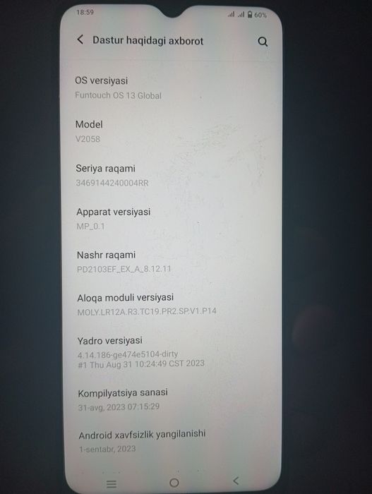 Vivo y53 S Telefonni holati alooo