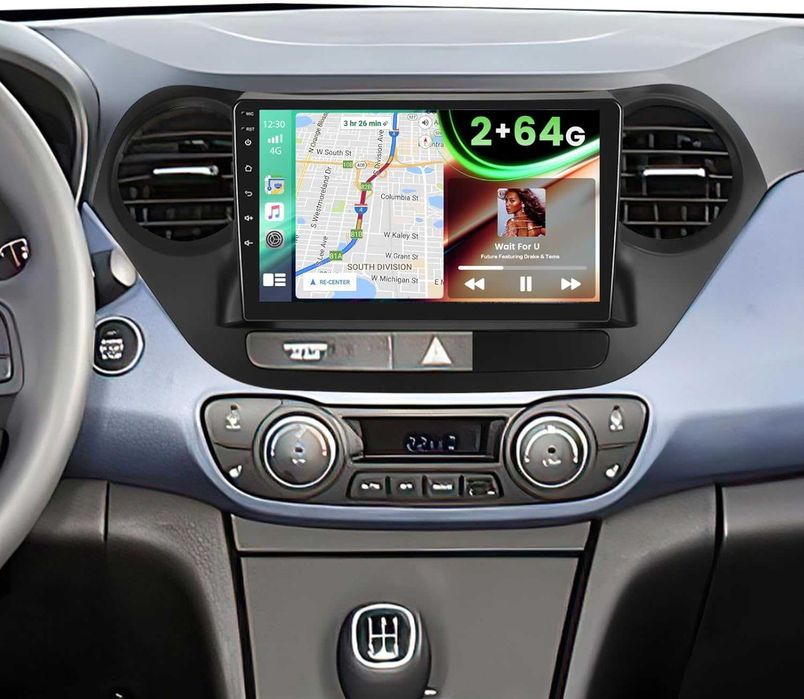 Мултимедия за Hyundai I10 Android Двоен дин Навигация, Hyundai Grand I10 2 DIN плеър Андроид Carplay, 2014, 2015, 2016, 2017 година