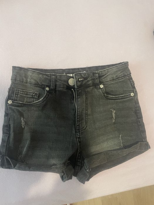 Черни/Сиви дънкови панталонки размер ххс