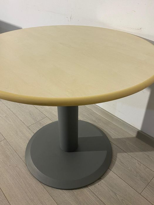 Masă Rotundă 90 cm, Structură Metal; Masă Lucru Birou