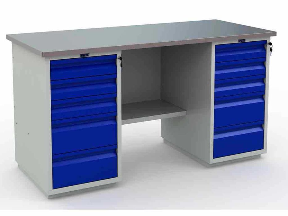 Верстак металлический, лабораторный верстак, Слесарный верстак