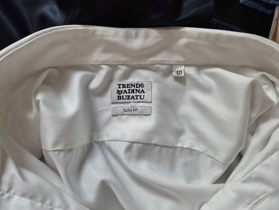 Sacou nunta Adina Buzatu bleumarin si camasa slim fit mire