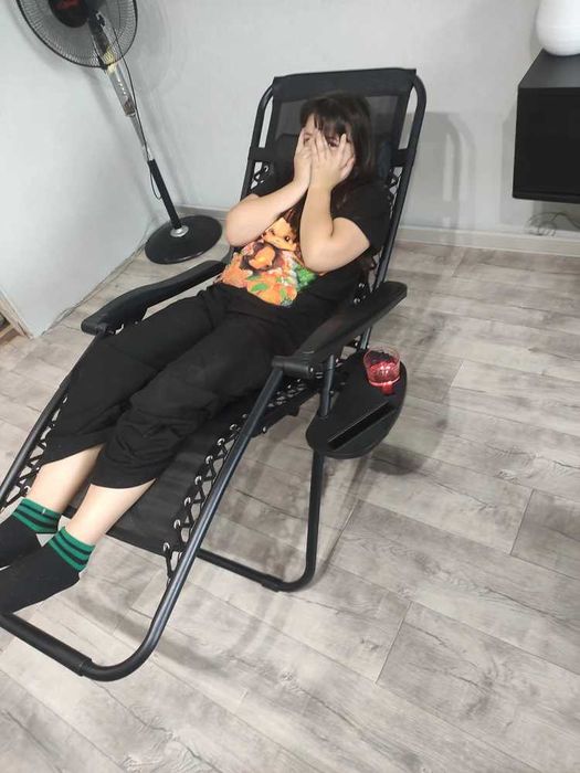 Кресло садовое раскладное шезлонг для дачи кресло раскладушка для сна