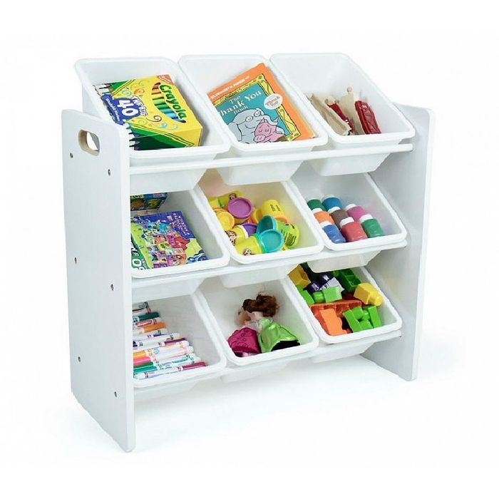 Етажерка за детски играчки с 9 кутии GINGER HOME БЯЛ