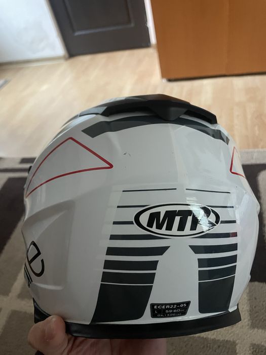 CASCA Aventure MTR SX-1 ALB GRI ROSU(moto,atv)