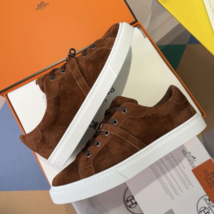 Adidasi Hermes Day Brown Originali  ! Premium Luxury -Piele intoarsa naturala 100% -Colectia noua !