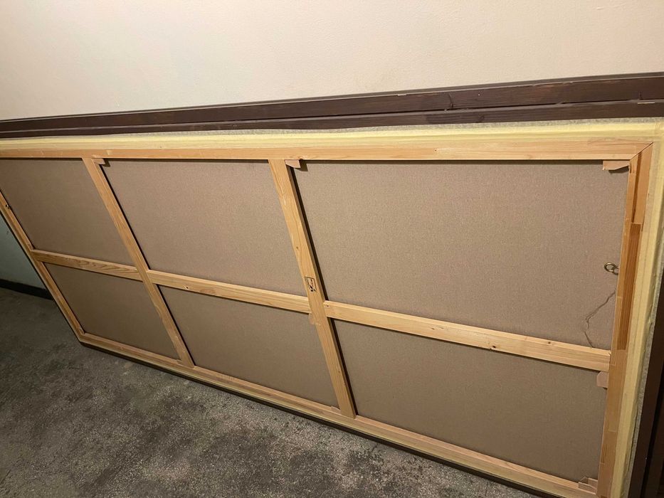 Голяма авторска картина 230 см – Майка с дете и житно поле с макове