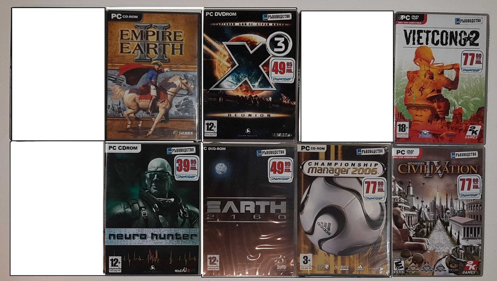 Игри за компютър, PC games, Оригинални игри за PC DVD/CD от 1 до 5 €