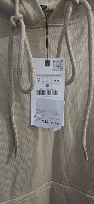 Hanorac oversize Zara marimea M,nou,cu eticheta