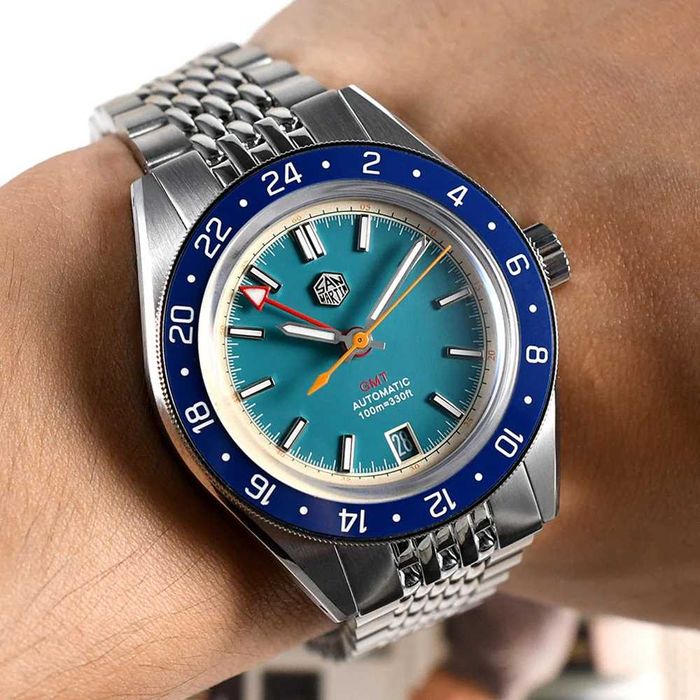 Автоматичен GMT часовник със Сапфир San Martin