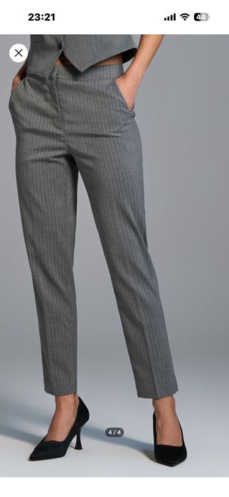 Сако и панталон сив райе