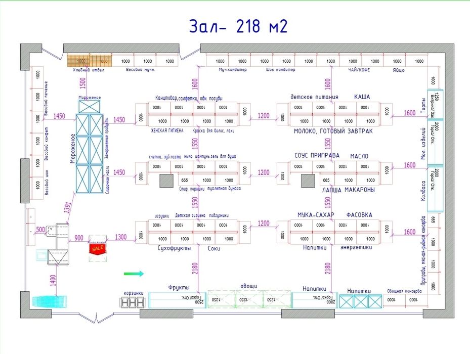 Магазинлар учун чизмалар