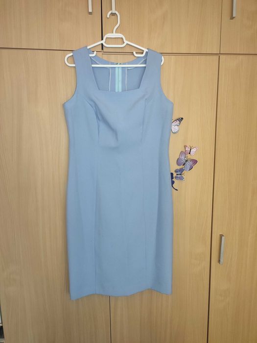 Rochie bleu marimea 44 model office elegant albastra