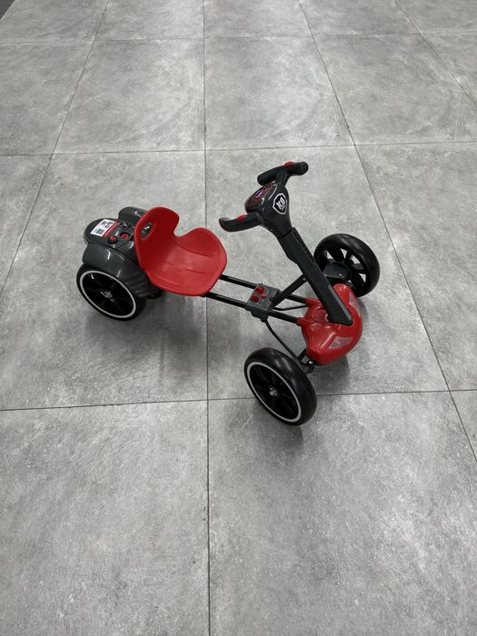 Электромобиль детский с Go-kart белый, машина детская электромобиль