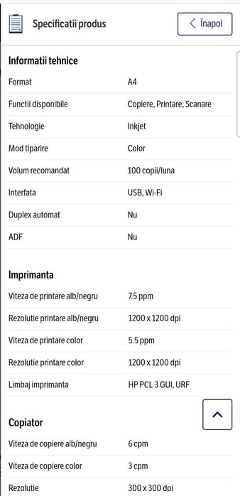 Imprimanta noua HP DeskJet 2922 All-in-One