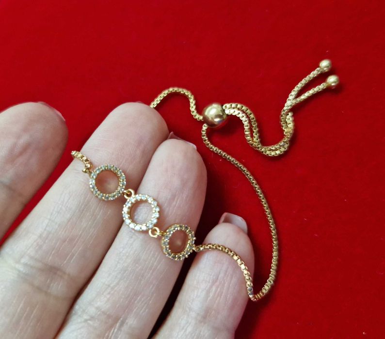 GB11, bratara placata aur 14k,model reglabil, deosebita,zirconii