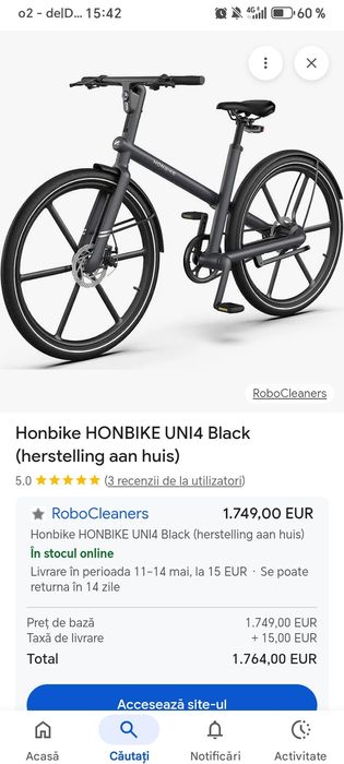 Bicicleta electrica Honbike UNI4 Black