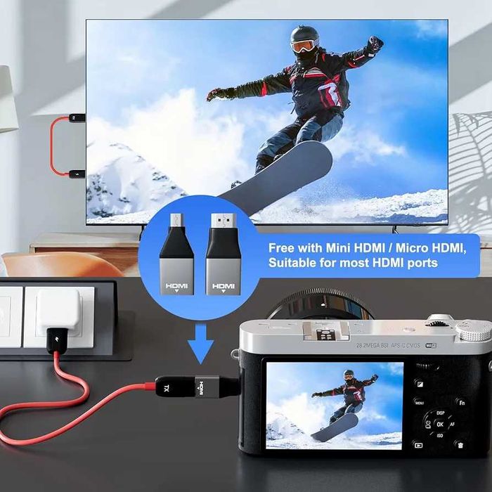 Безжичен HDMI предавател и приемник, удължител, обхват 54 метра ...