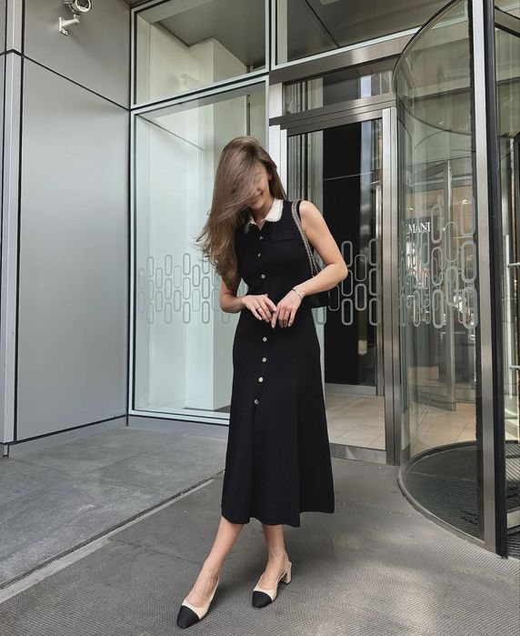 Черное платье Sandro