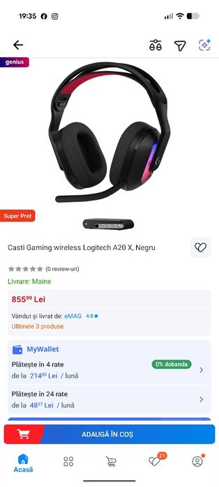 Căști logitech A20X