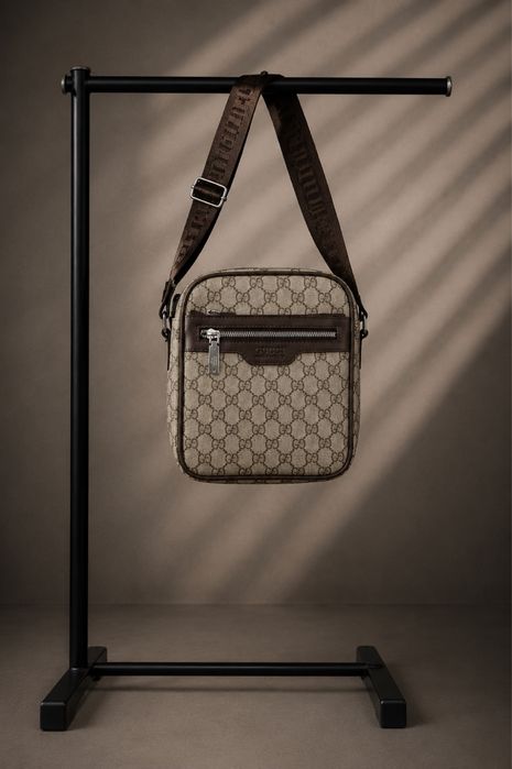 Сумка через плечо Gucci, из экокожи с регулируемым ремнем