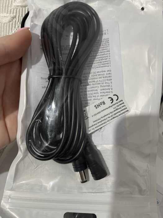 Удължителен кабел за DC захранване 5.5x2.1mm  Дължина 3м.