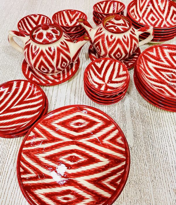 Chini idish ,sopol idish,piola choynak tarelka,atlas,30 tali