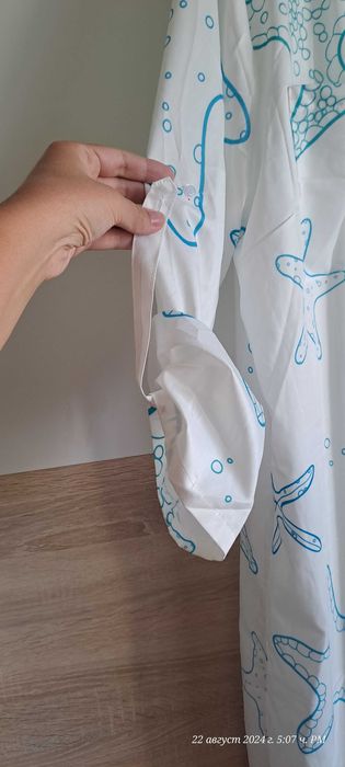 Ефирна лятна рокля 4XL, морска риза 3XL