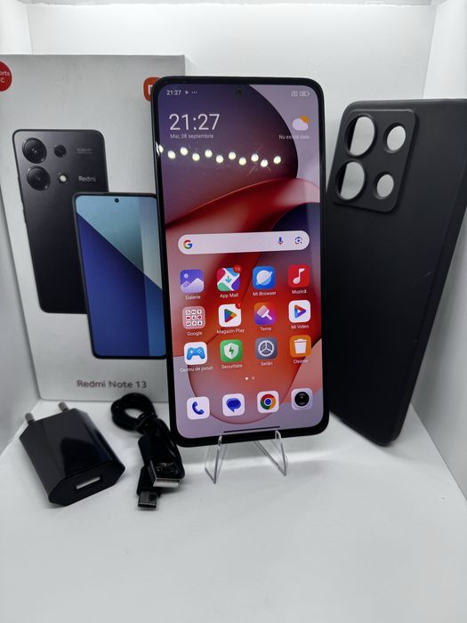 Xiaomi Redmi Note 13 - 128 gb /6 RAM – Full Box + folie + husă originală + încărcător nou