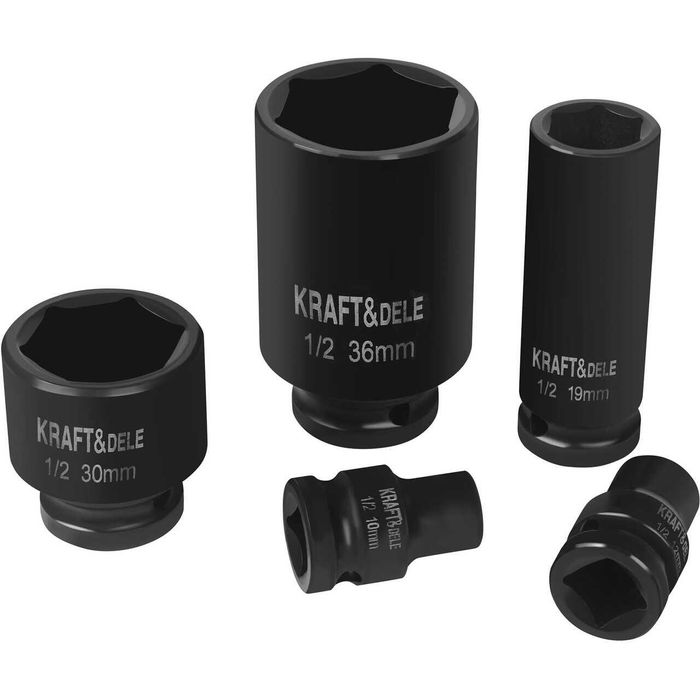Trusa tubulare de impact 1/2" 16 bucati, Kraft