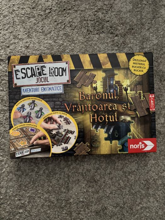 Joc de societate Escape Room 14+ Baronul, Vrajitoarea si Hotul