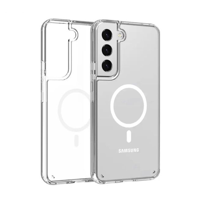 Samsung S22/S23/S24/S25/S26 PLUS ULTRA Husa Cerc Magnetic Spate Plexi