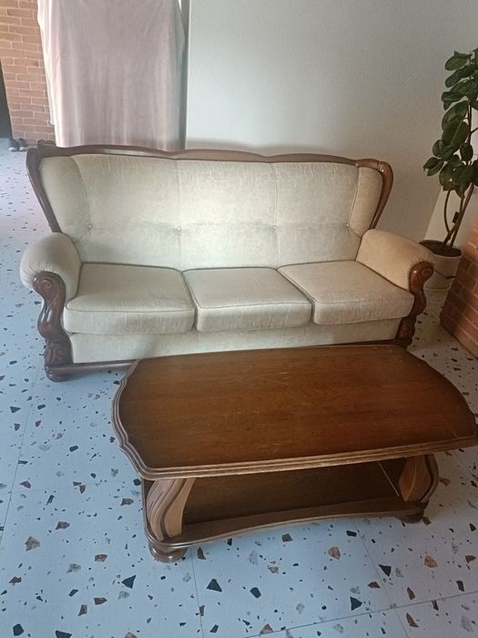Canapea plus masa Baroc Lemn masiv
