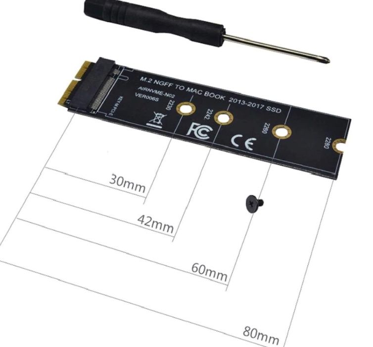 Адаптер для MacBook Air Pro retina M.2 NVME SSD