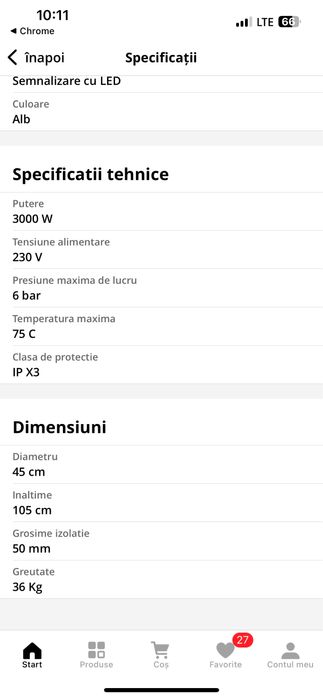 Boiler electric Platinum HTM 120 L