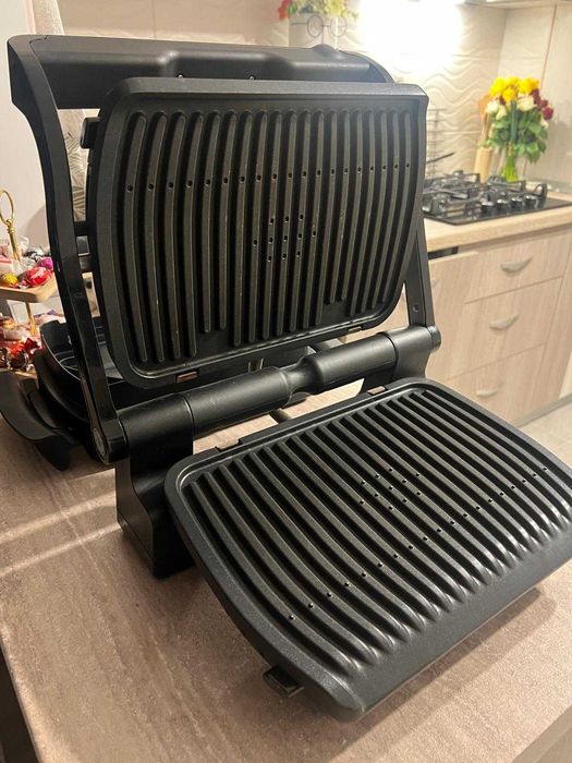 Gratar electric TEFAL OptiGrill+ Snacking&Baking GC714834, 2000W, 6 programe automate, negru