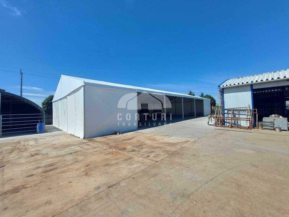 Cort industrial 15x25x4, cort depozitare, structura din aluminiu