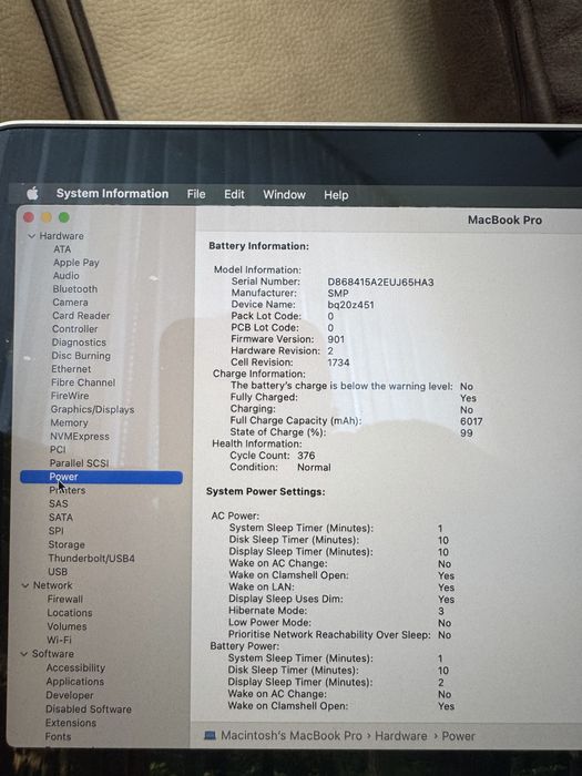 MacBook Pro 15 A1990 2018 TouchBar