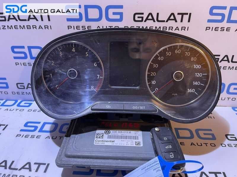 Kit Pornire ECU Calculator Motor Cip Cheie Imobilizator VW Polo 6R 1.2 CGPA 2010 - 2015 Cod 03E906019M 03E906019B [L2268]