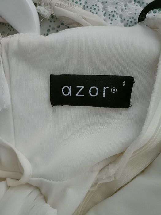 Rochie alba voal ocazie stil roman