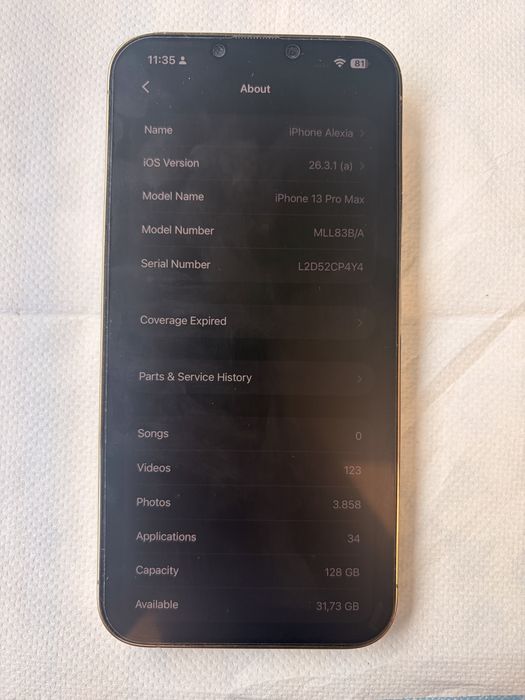 Iphone 13 Pro Max, 128 Gb Gold