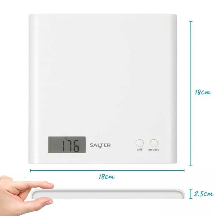 Прецизна, дигитална кухненска везна Salter ARC, LCD дисплей, 3 кг