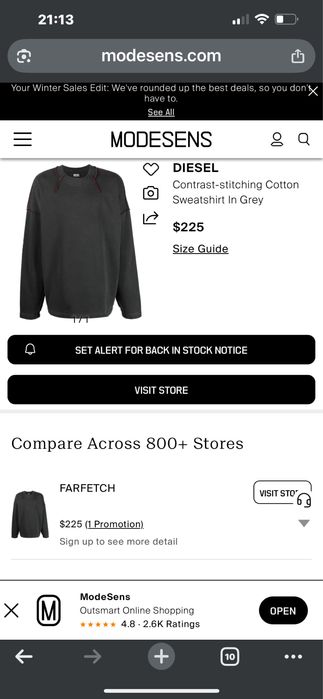 Diesel/Дизел Овърсайзд Блуза размер L