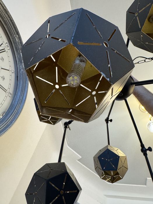 Lustra spider metal steampunk cu becuri incluse