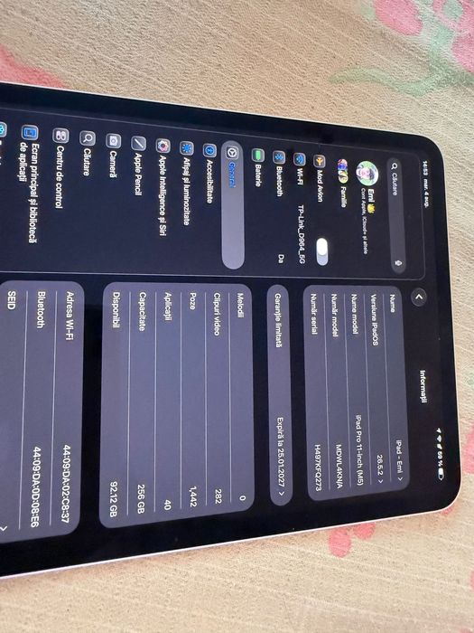 Vând iPad Pro 11” M5, 256 GB Wi-Fi – stare impecabilă