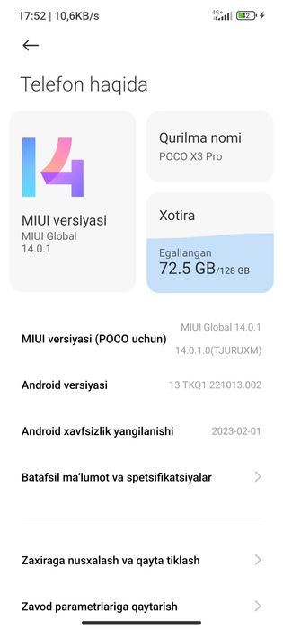 Poco x3 pro sotiladi