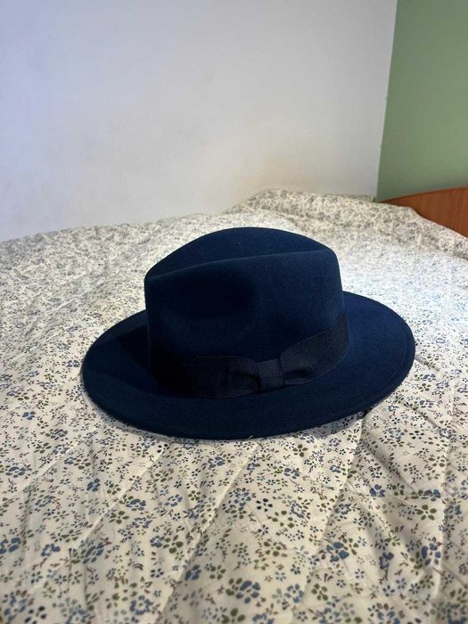 Pălărie Fedora Bleumarin 100% Lana – Stil Elegant Clasic