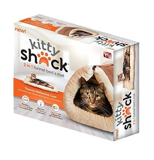 Легло и къщичка тунел за котки и домашни любимци Kitty Shack 2 в 1